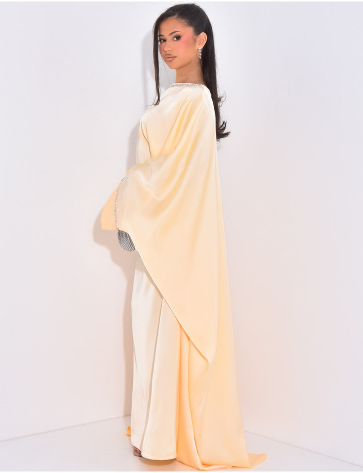 LANABELL™ - BUTTFERFLY ABAYA MIT FARBIGEN SCHMUCK - HEALCUPS