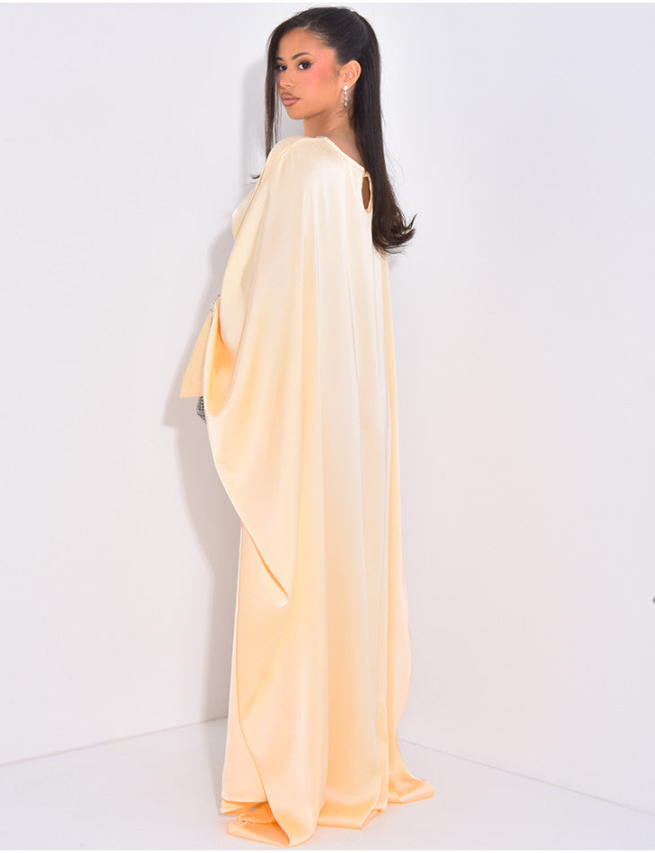 LANABELL™ - BUTTFERFLY ABAYA MIT FARBIGEN SCHMUCK - HEALCUPS