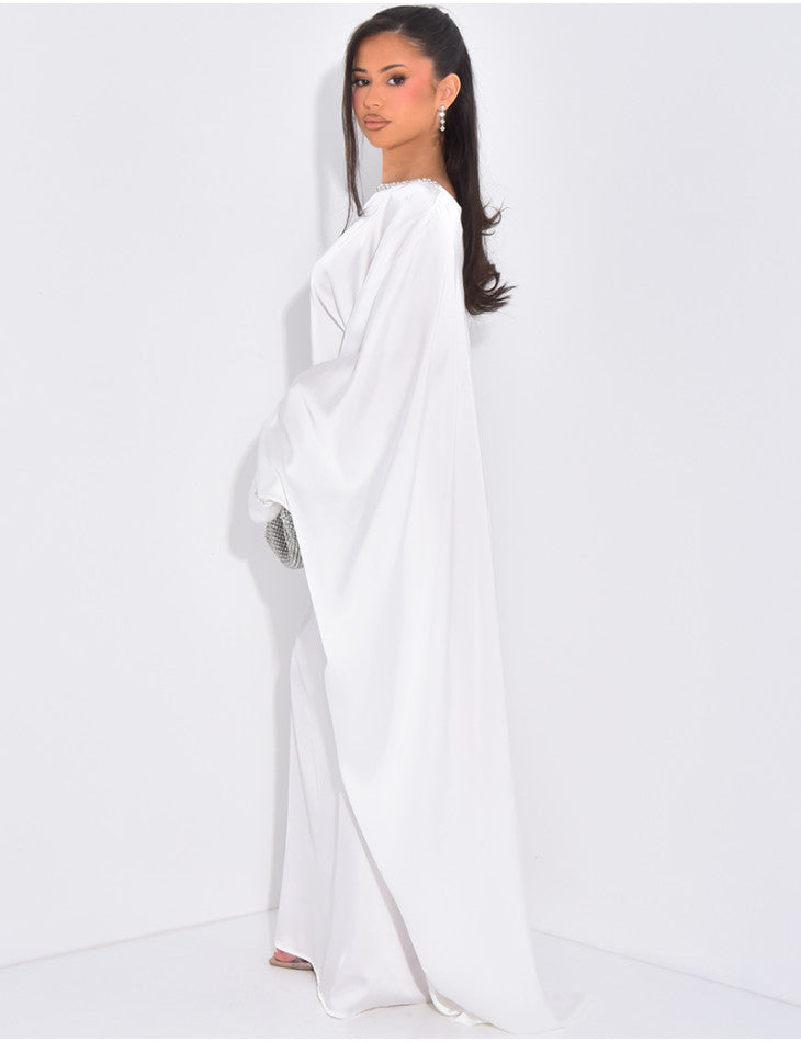 LANABELL™ - BUTTFERFLY ABAYA MIT FARBIGEN SCHMUCK - HEALCUPS