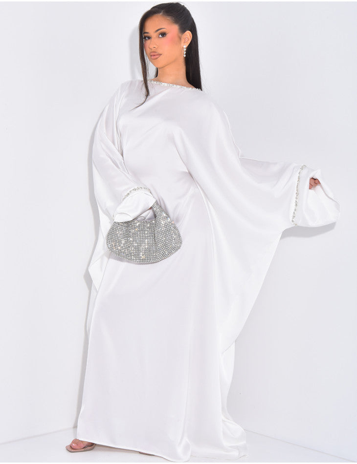 LANABELL™ - BUTTFERFLY ABAYA MIT FARBIGEN SCHMUCK - HEALCUPS