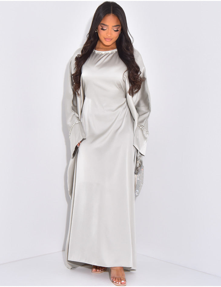 LANABELL™ - BUTTFERFLY ABAYA MIT FARBIGEN SCHMUCK - HEALCUPS