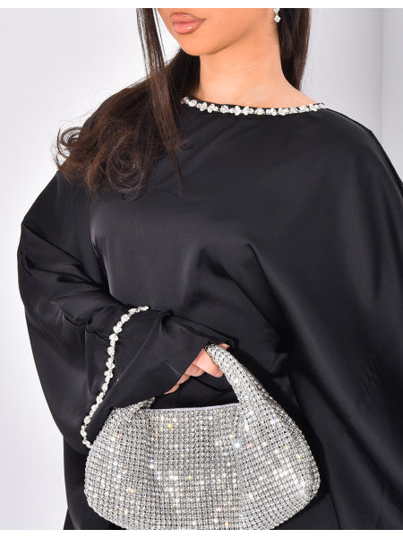 LANABELL™ - BUTTFERFLY ABAYA MIT FARBIGEN SCHMUCK - HEALCUPS