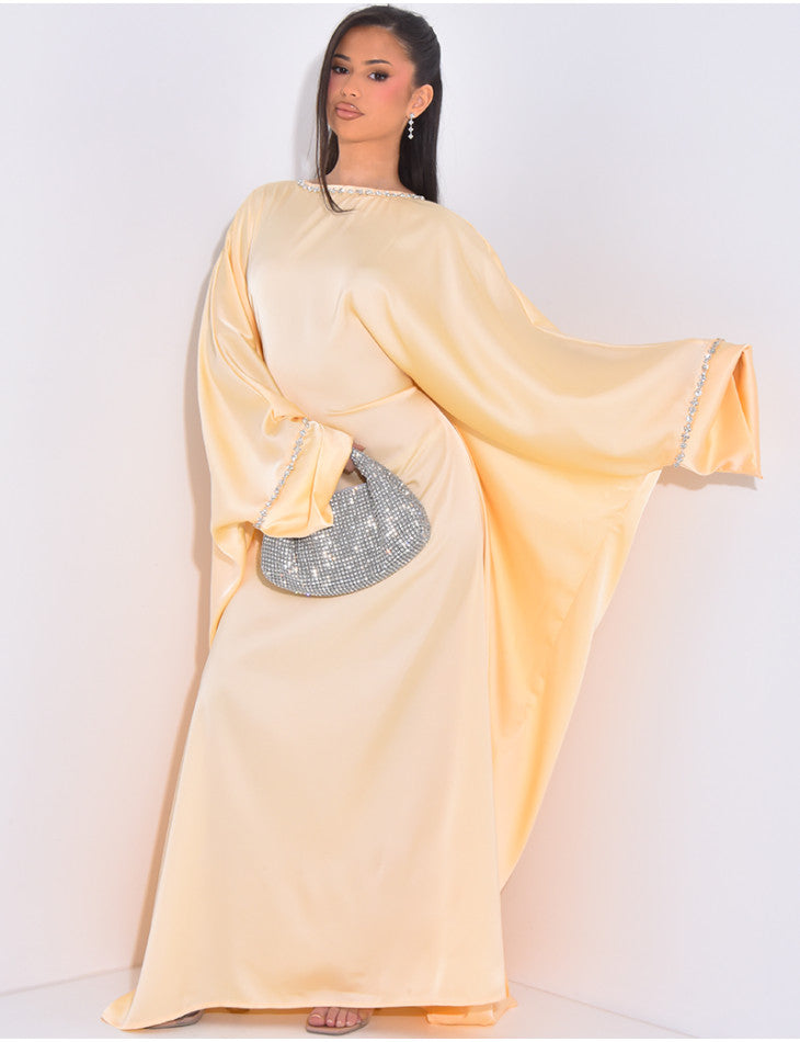 LANABELL™ - BUTTFERFLY ABAYA MIT FARBIGEN SCHMUCK - HEALCUPS
