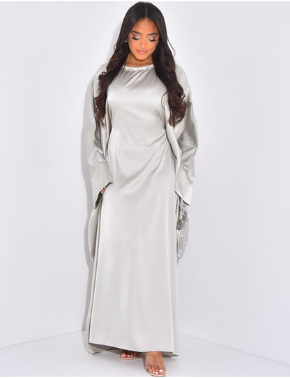 LANABELL™ - BUTTFERFLY ABAYA MIT FARBIGEN SCHMUCK - HEALCUPS