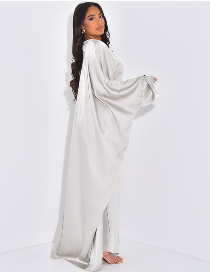 LANABELL™ - BUTTFERFLY ABAYA MIT FARBIGEN SCHMUCK - HEALCUPS